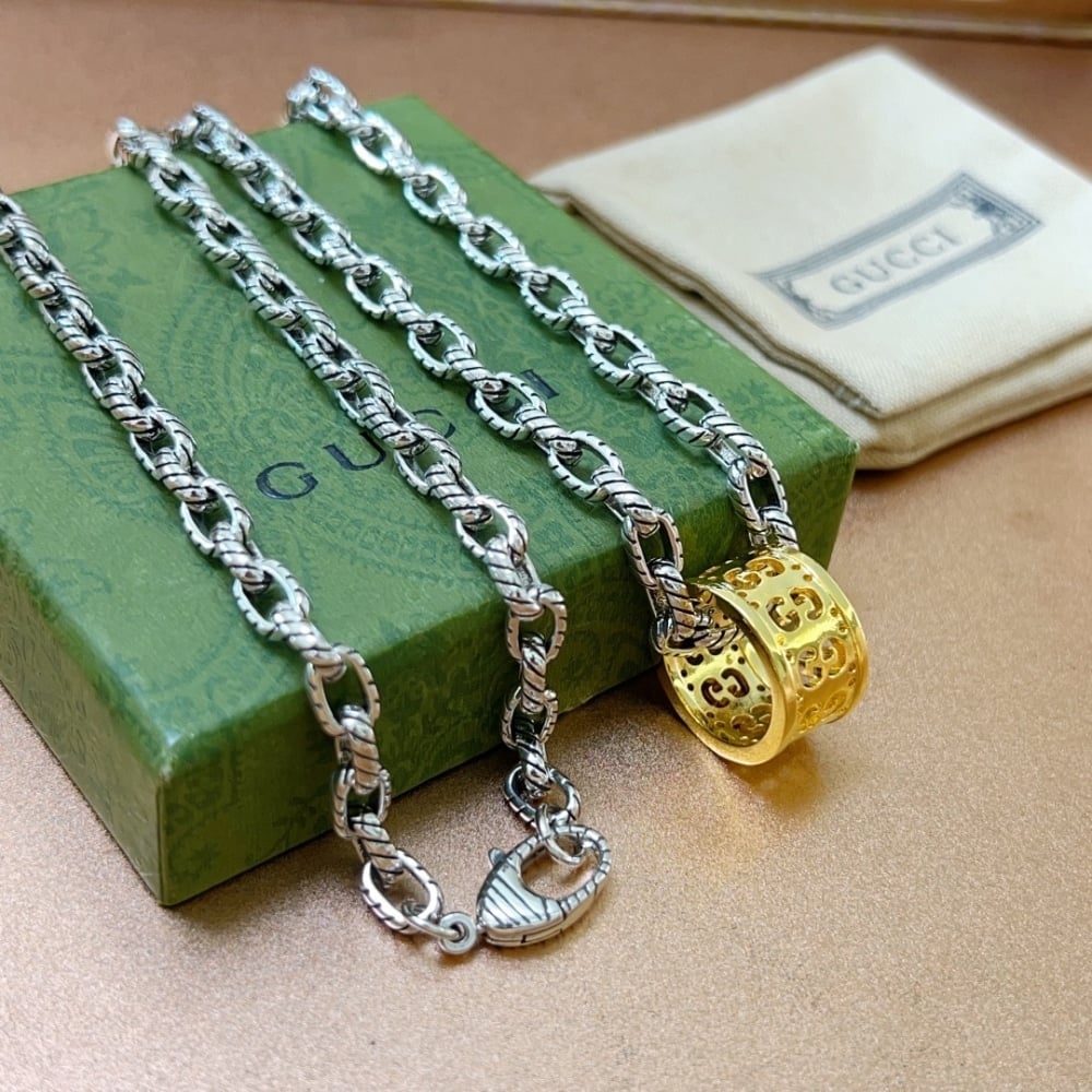 Gucci Necklace Gold And Silver