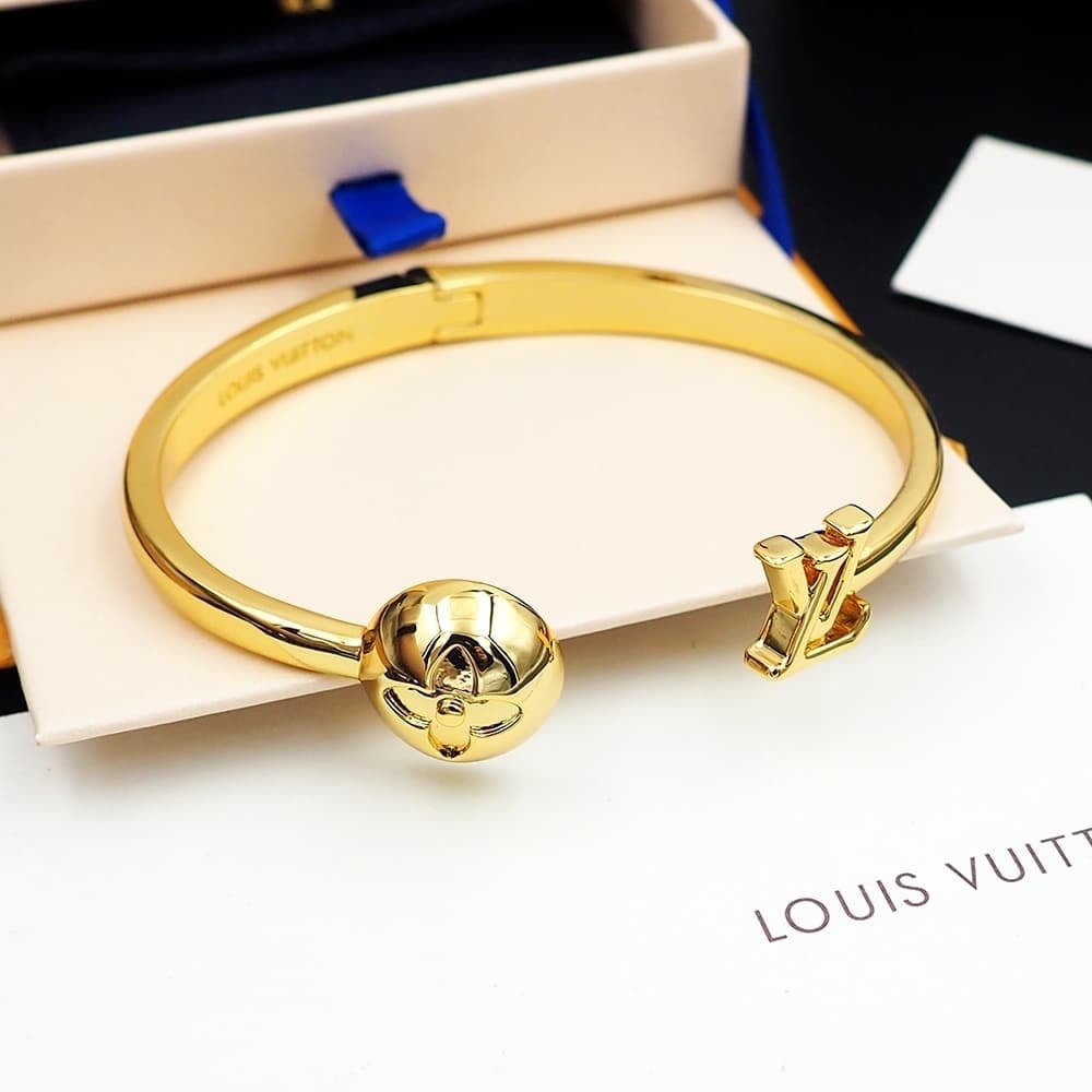 Louis Vuitton Cuff Braclet Gold