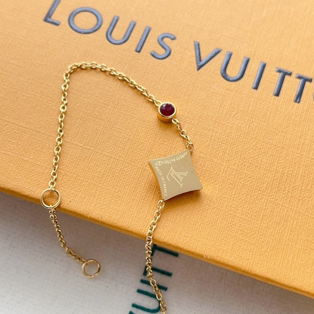 Louis Vuitton Color Blossom Bb Star Bracelet Red Gold