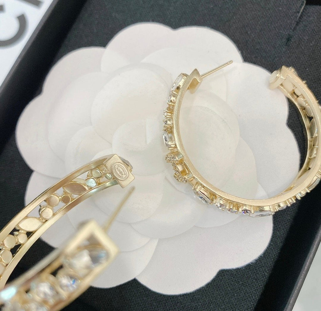 Chanel Hoop Gold Earrings