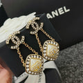 Chanel Cc Crystal Earrings