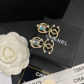 Chanel White Crystals Earrings