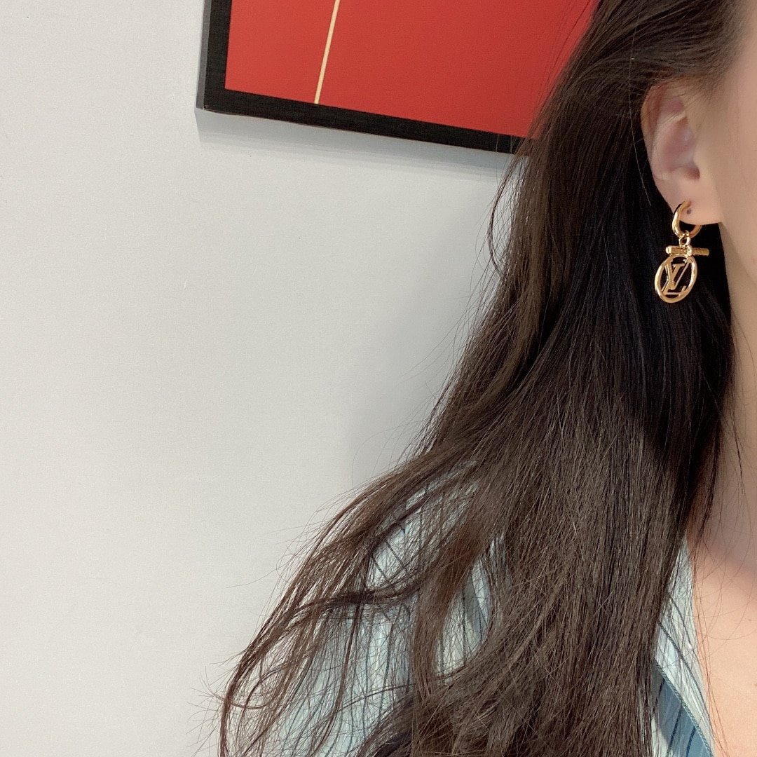 Louis Vuitton Lv Baby Louise Earrings Golgold M00613