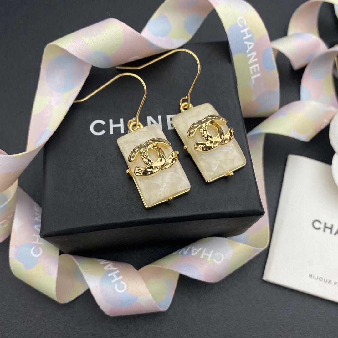 Chanel Rectangle Earrings