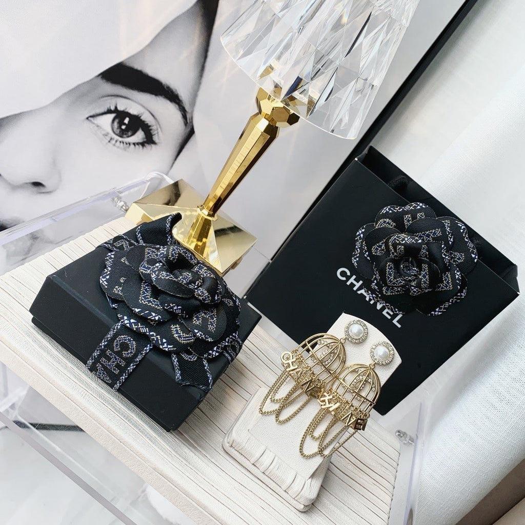 Chanel Birdcage Golden Earrings
