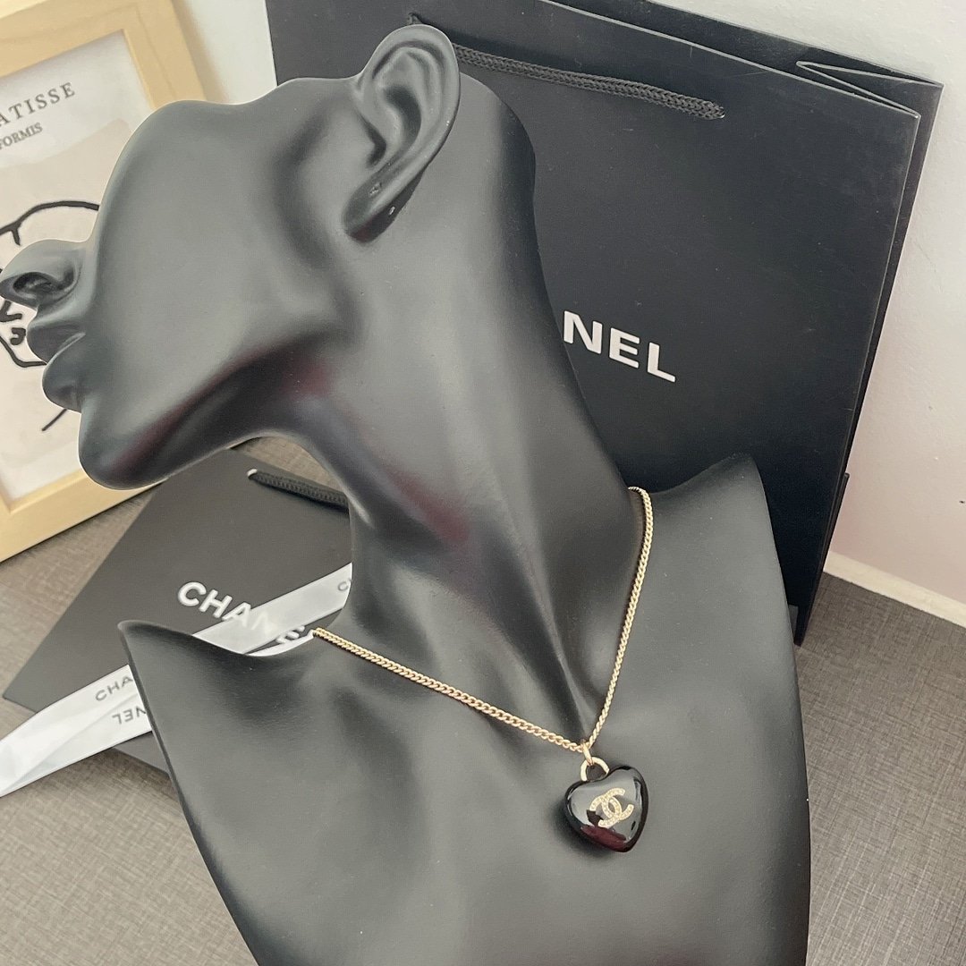 Chanel And Gold Metal Necklace Ab9463 B09327 Nk812