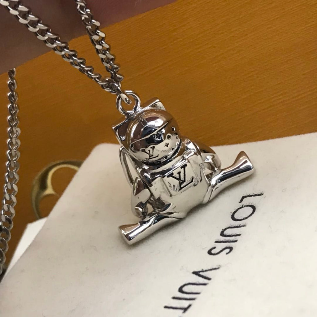 Louis Vuitton Astronaut Silver Necklace