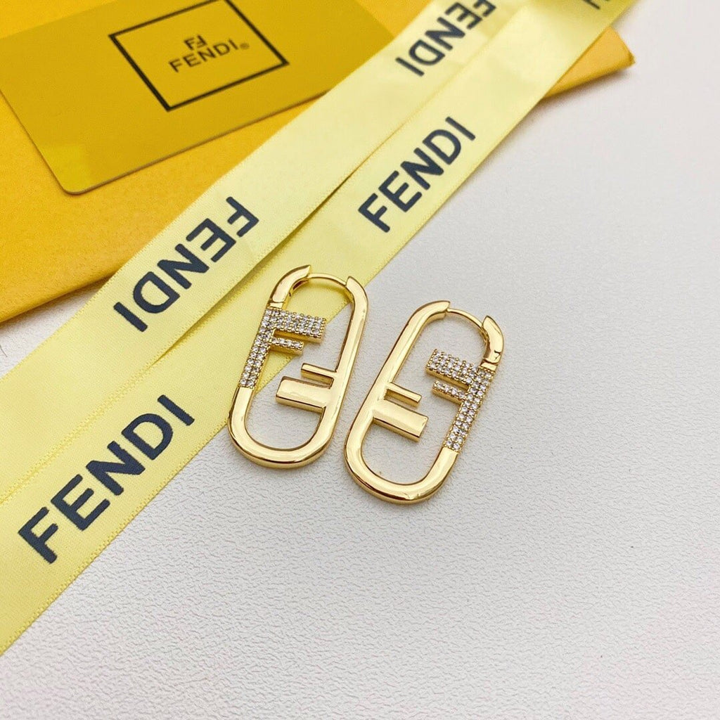 Fendi O'Lock Single Gold Earring