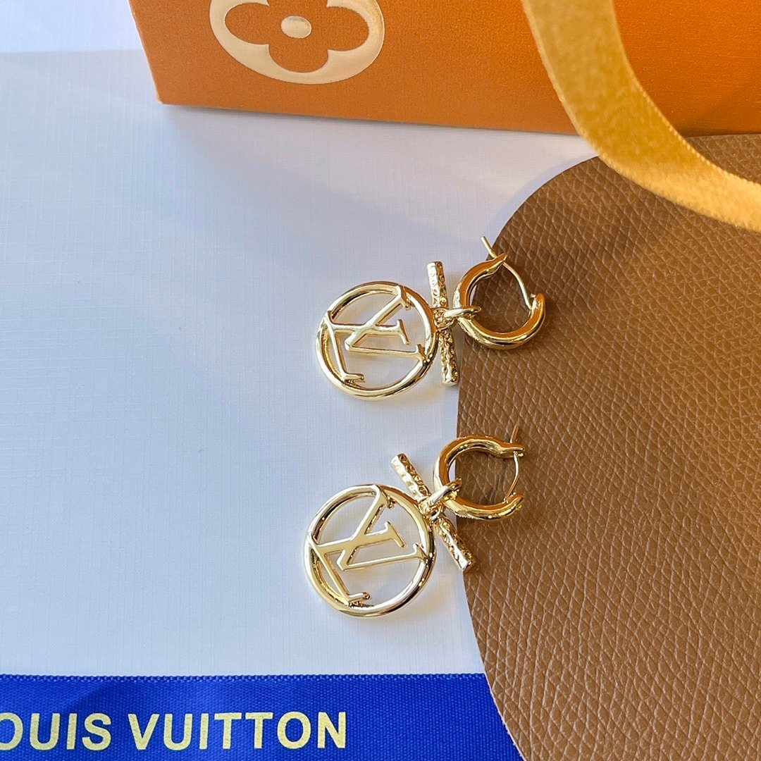 Louis Vuitton Lv Baby Louise Earrings Golgold M00613
