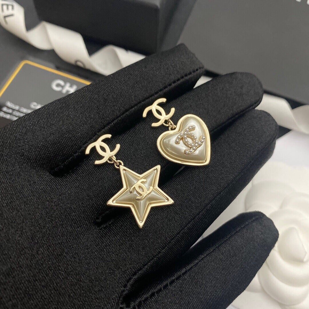Chanel Cc Gold Earrings