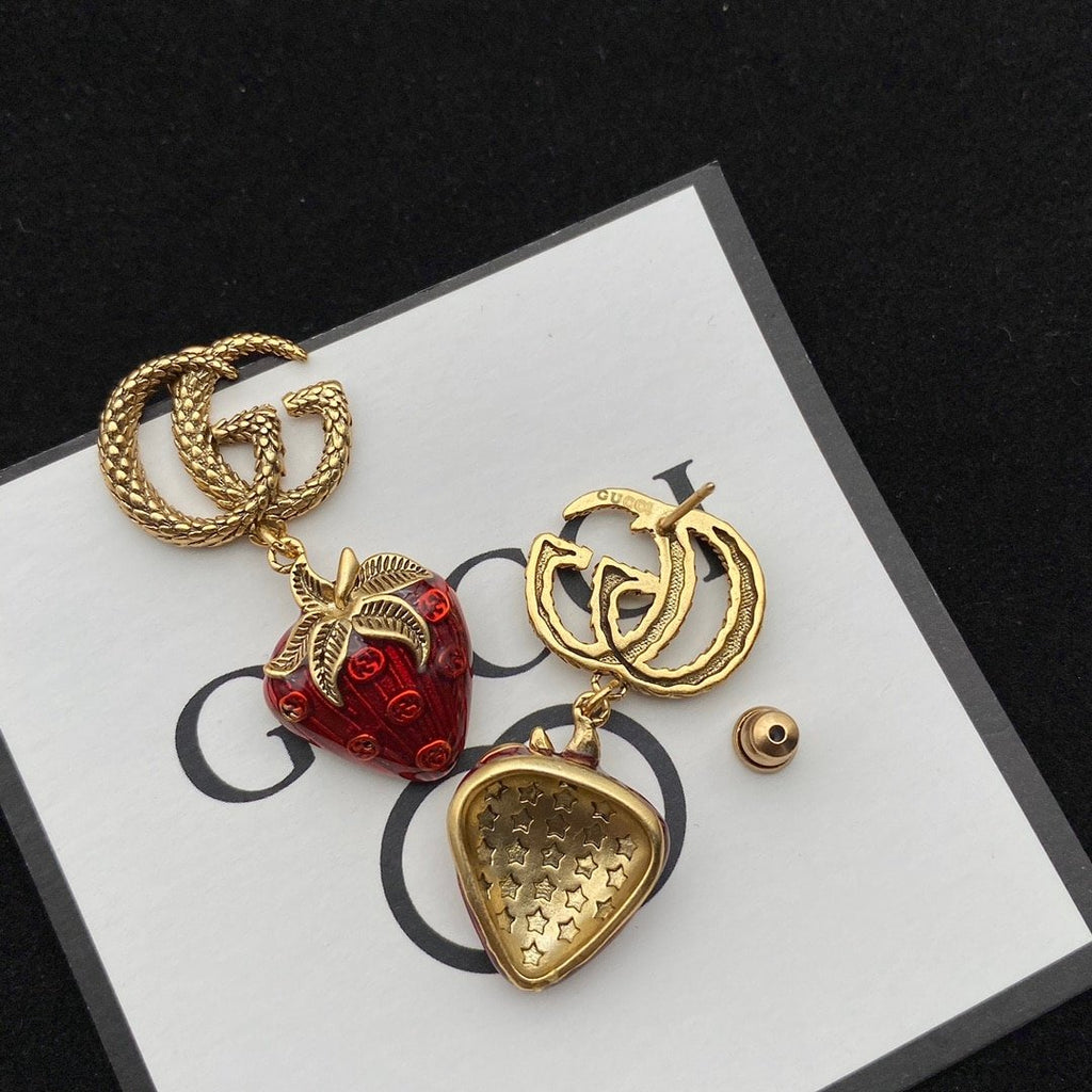 Gucci Gg Strawberry Earrings