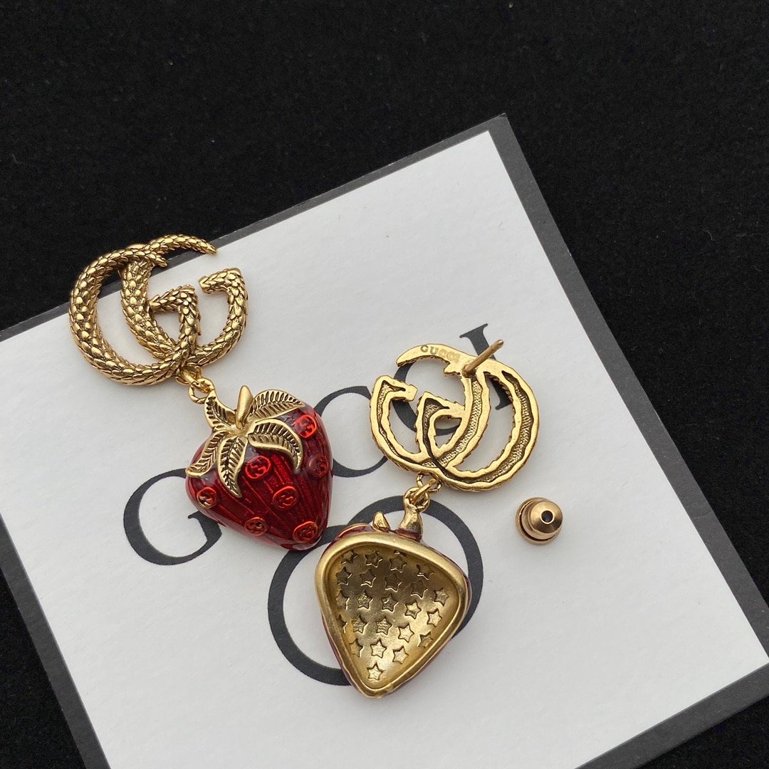 Gucci Gg Strawberry Earrings