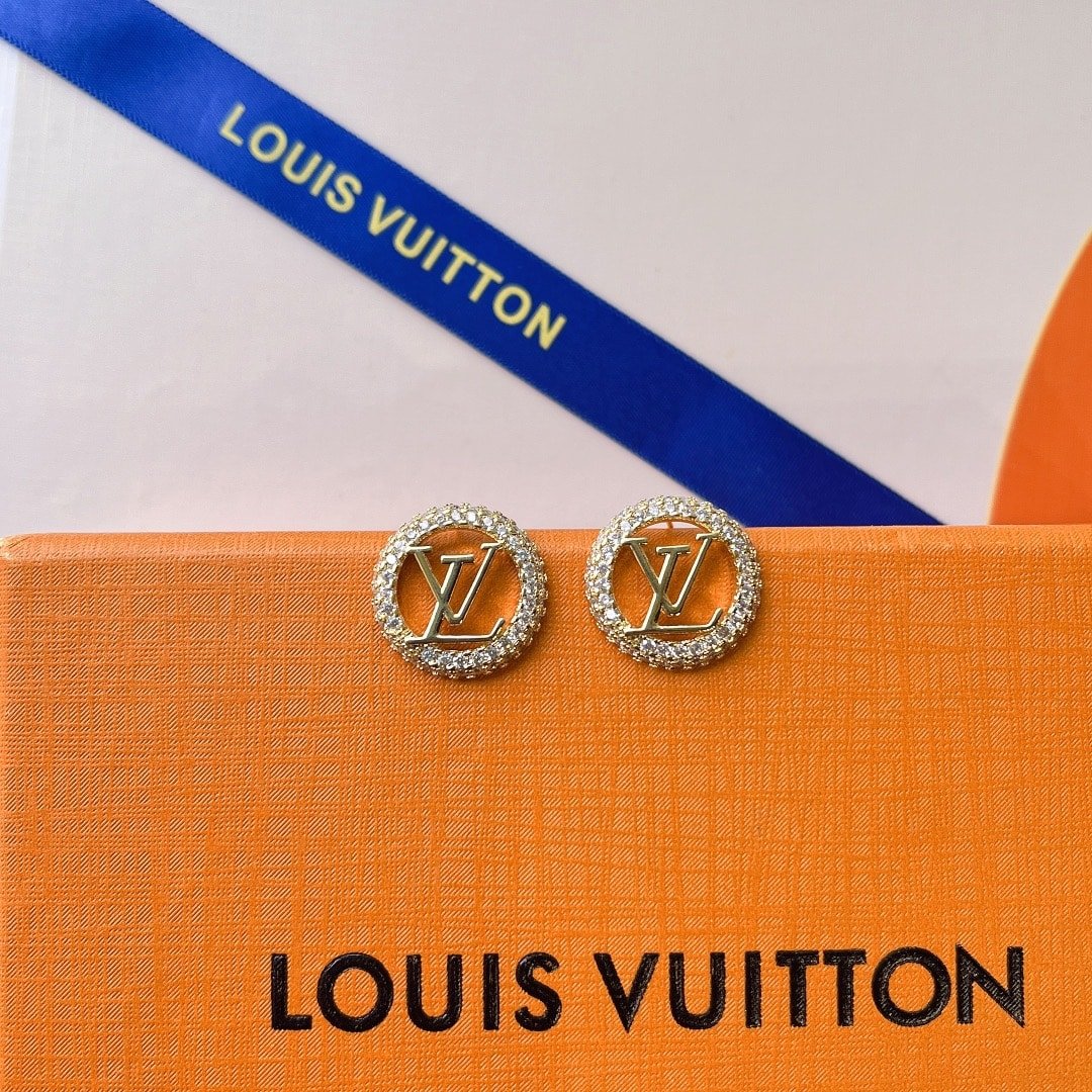 Louis Vuitton Louise By Night Earrings Gold M00757