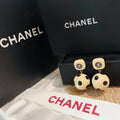 Chanel Ball Beige Earrings