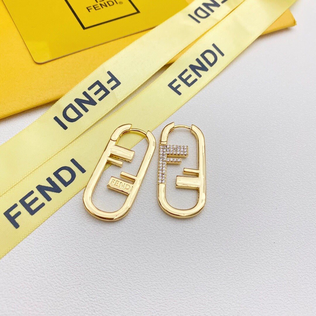 Fendi O'Lock Single Gold Earring