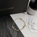 Saint Laurent Cassandre Charm Bracelet Gold