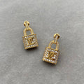 Louis Vuitton Gold Padlock Earrings