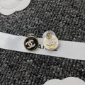 Chanel Cc Earrings Black