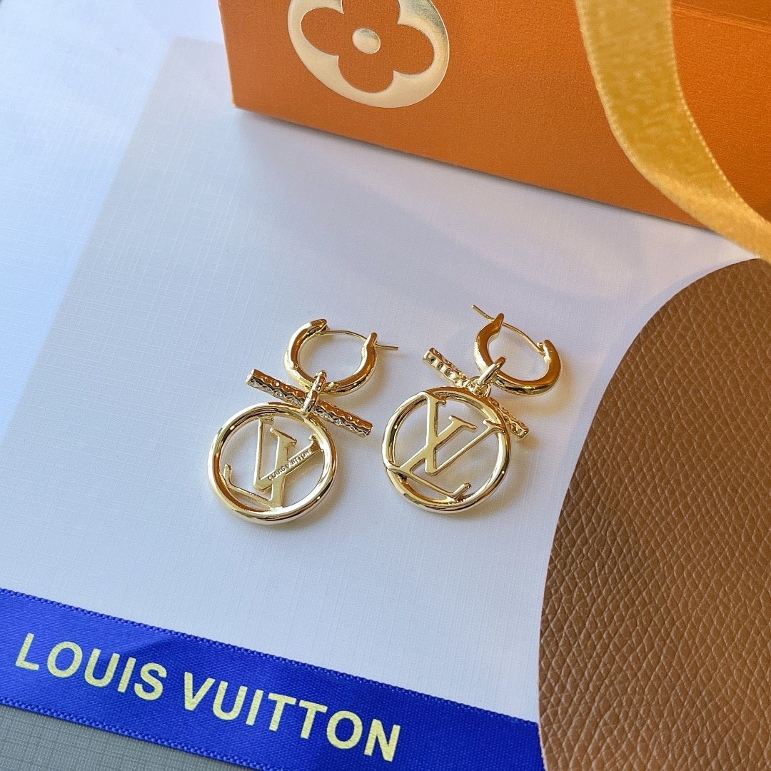 Louis Vuitton Lv Baby Louise Earrings Golgold M00613