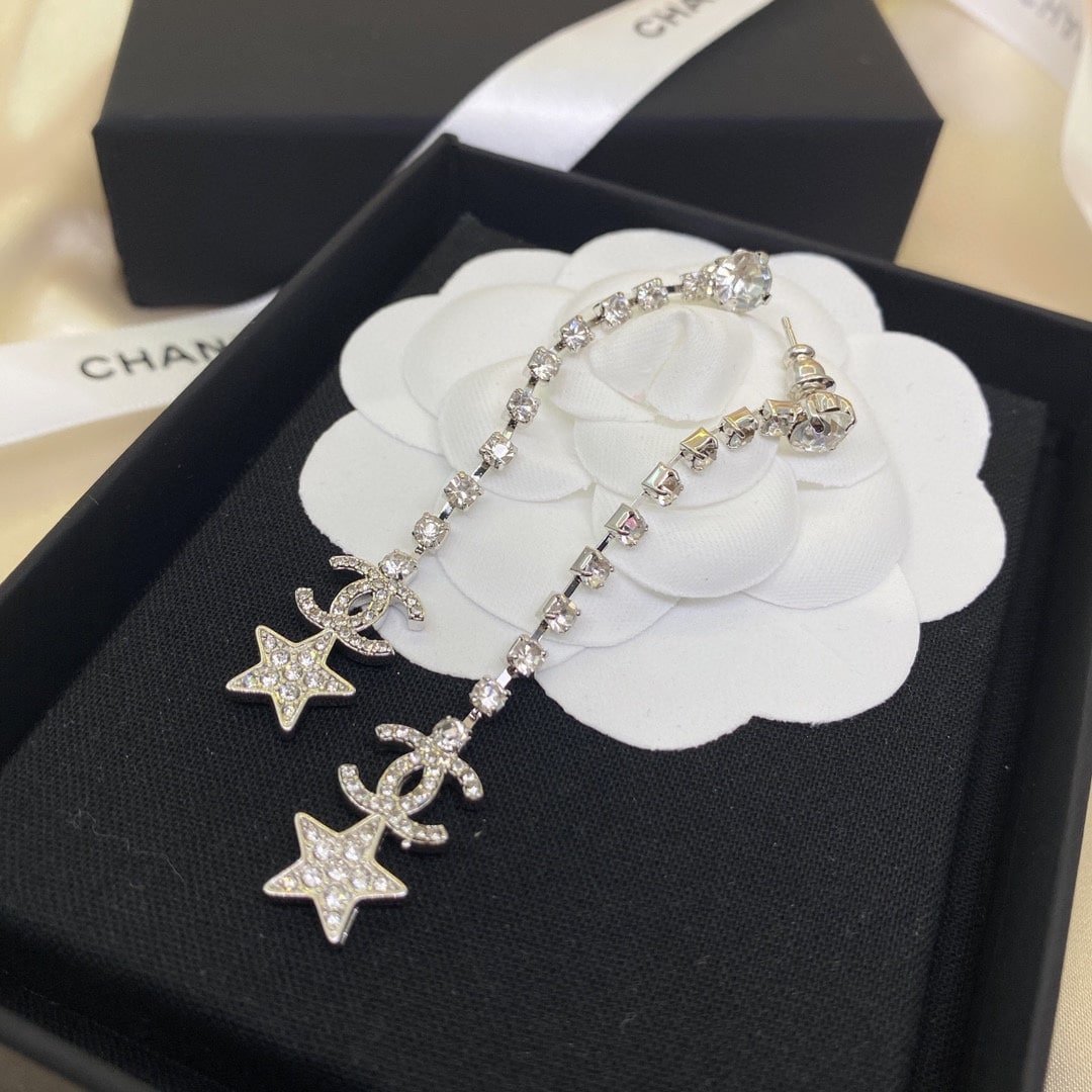 Chanel Cc Drop Earrings