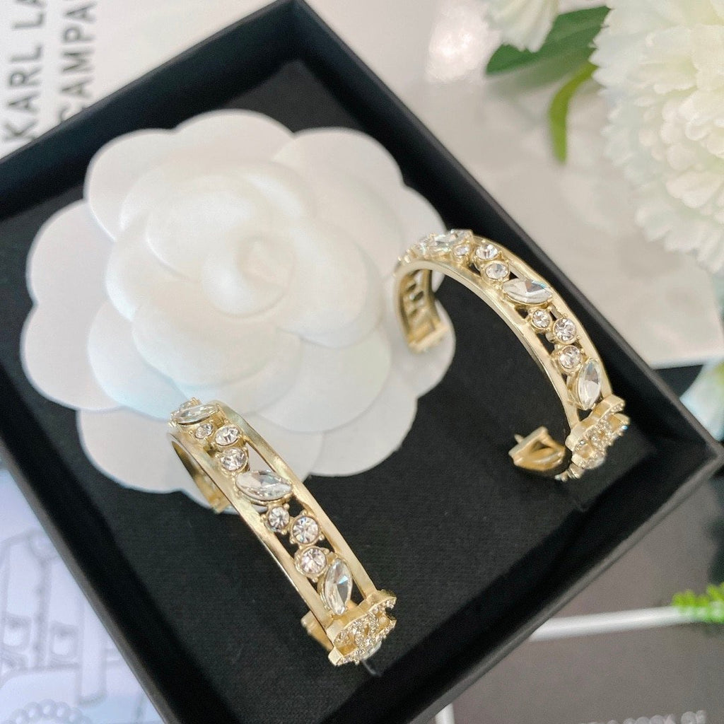Chanel Hoop Gold Earrings