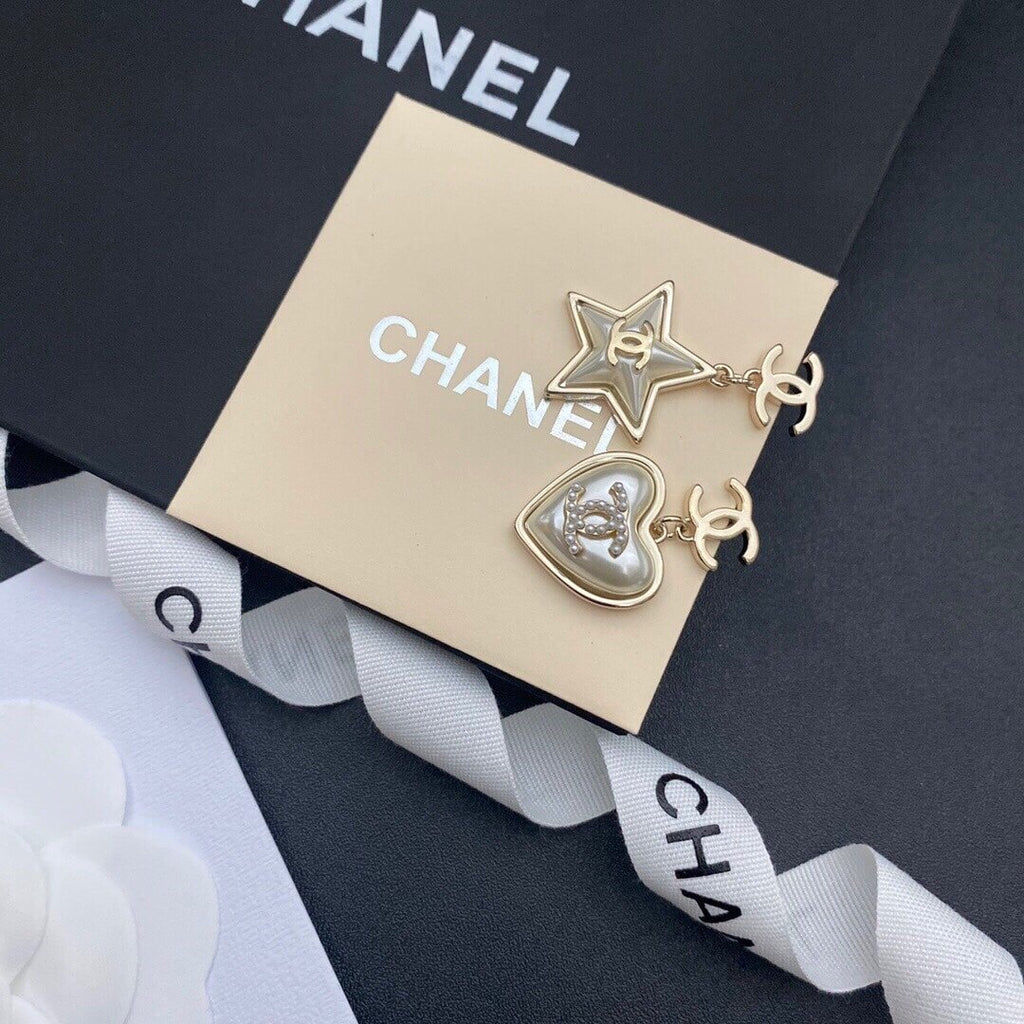 Chanel Cc Gold Earrings