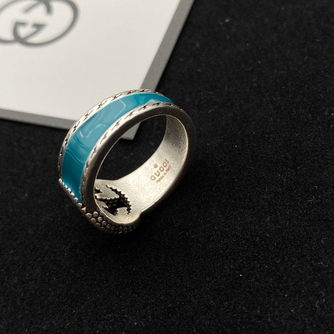 Gucci Gg Interlocking Silver Ring Ybc645572001