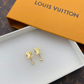 Louis Vuitton Gold And Diamond Earrings Q96495
