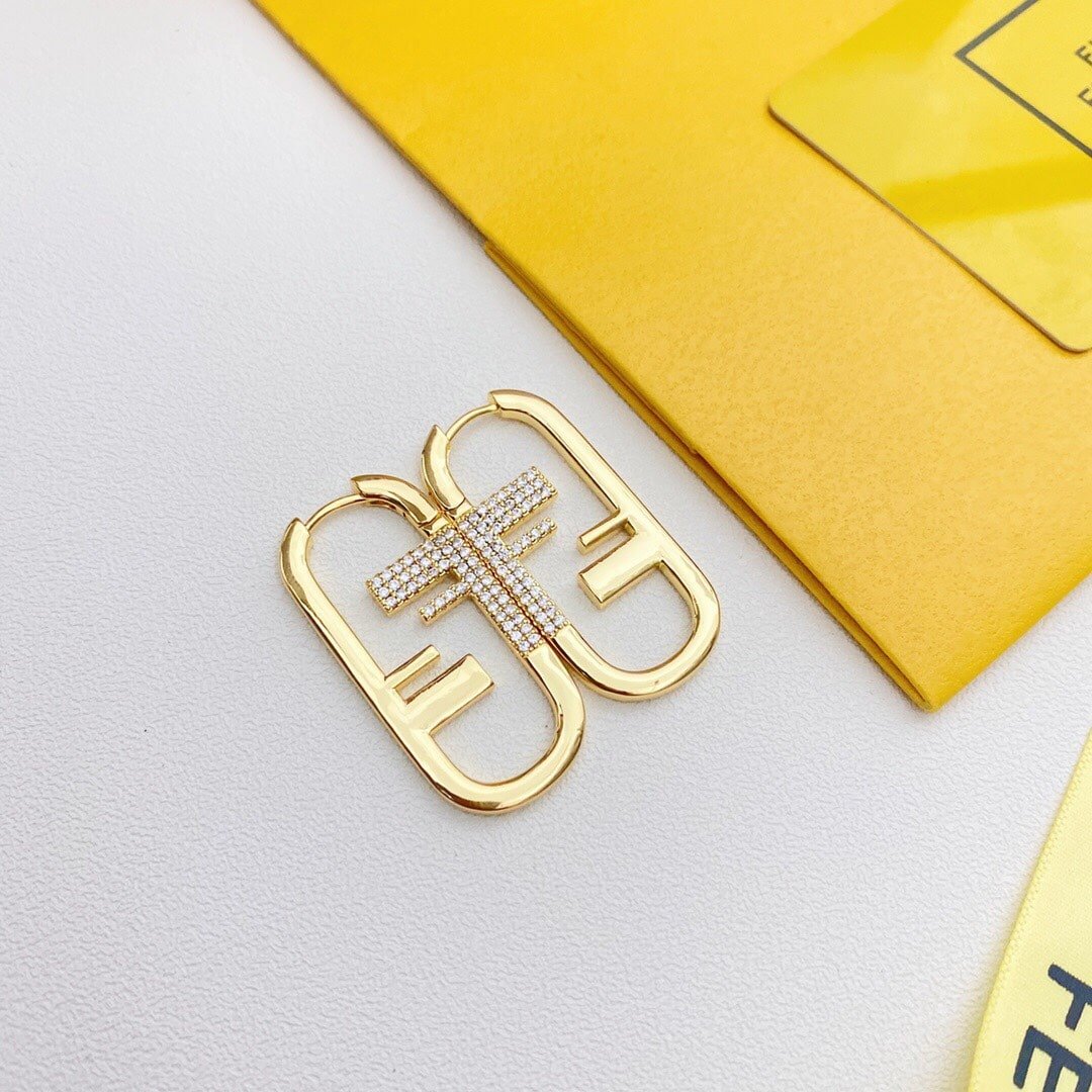 Fendi O'Lock Single Gold Earring