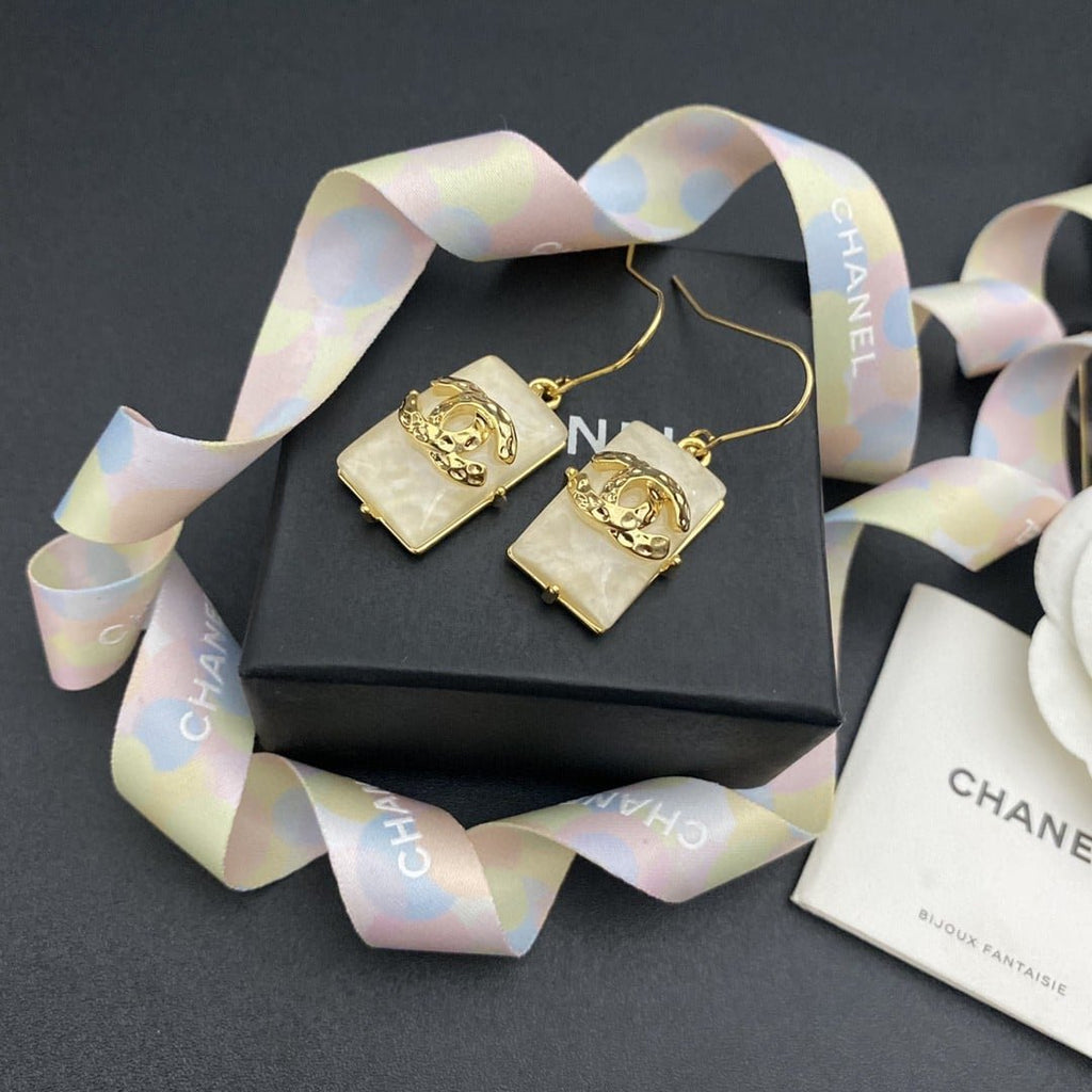 Chanel Rectangle Earrings