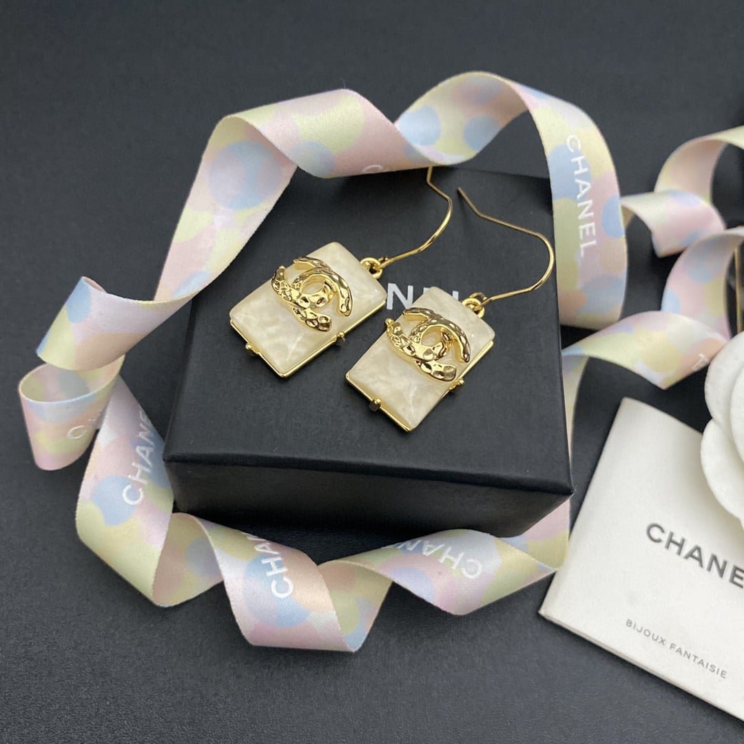 Chanel Rectangle Earrings