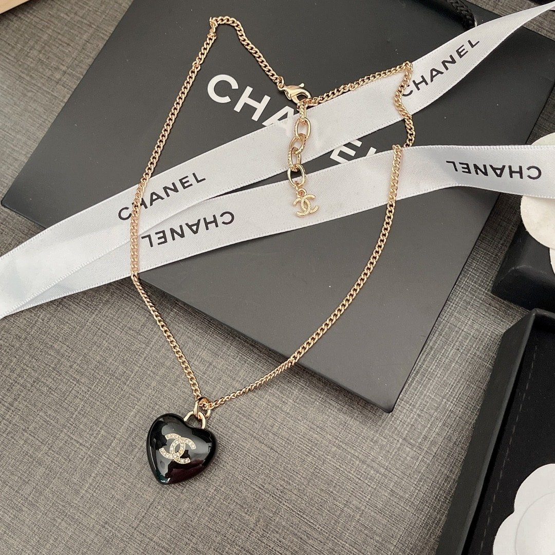 Chanel And Gold Metal Necklace Ab9463 B09327 Nk812