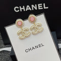 Chanel Metal And Strass Earrings Glass Pearl Gold