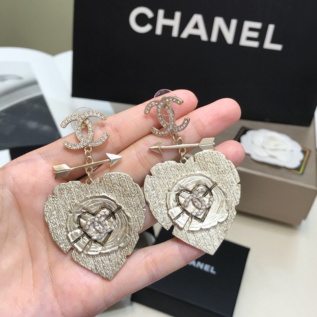 Chanel Heart Earrings