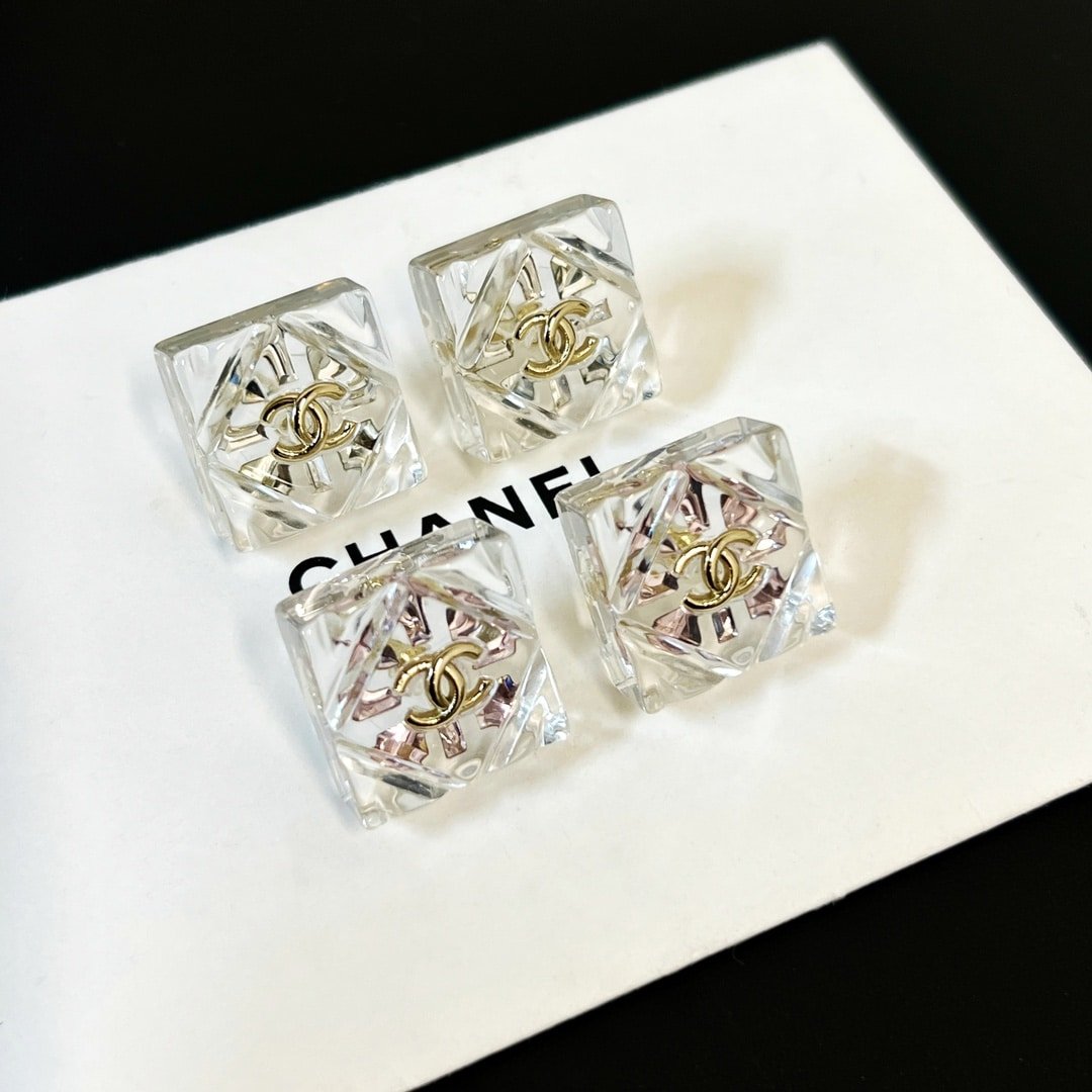 Chanel Cc Earrings Gold