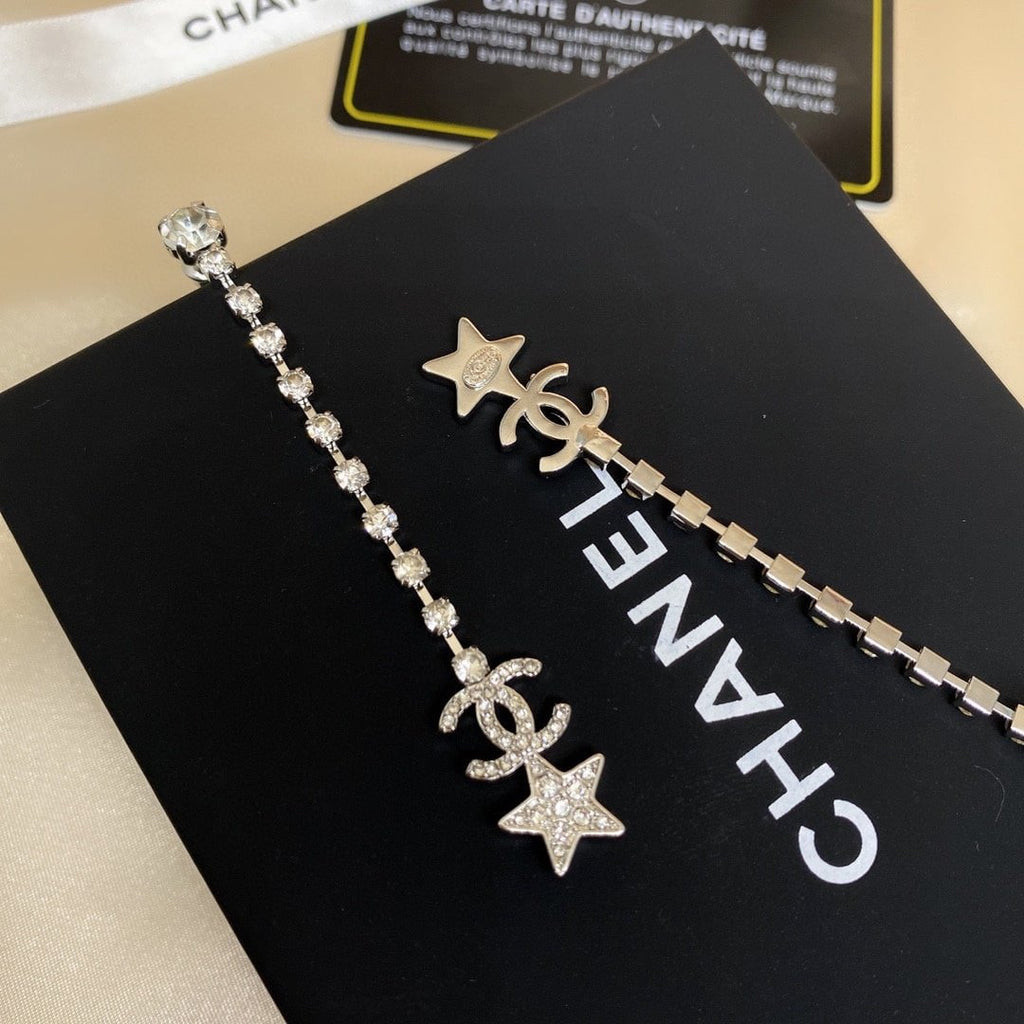 Chanel Cc Drop Earrings