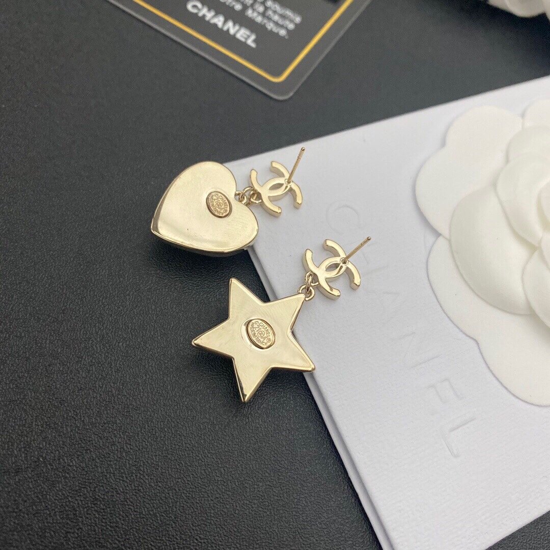Chanel Cc Gold Earrings