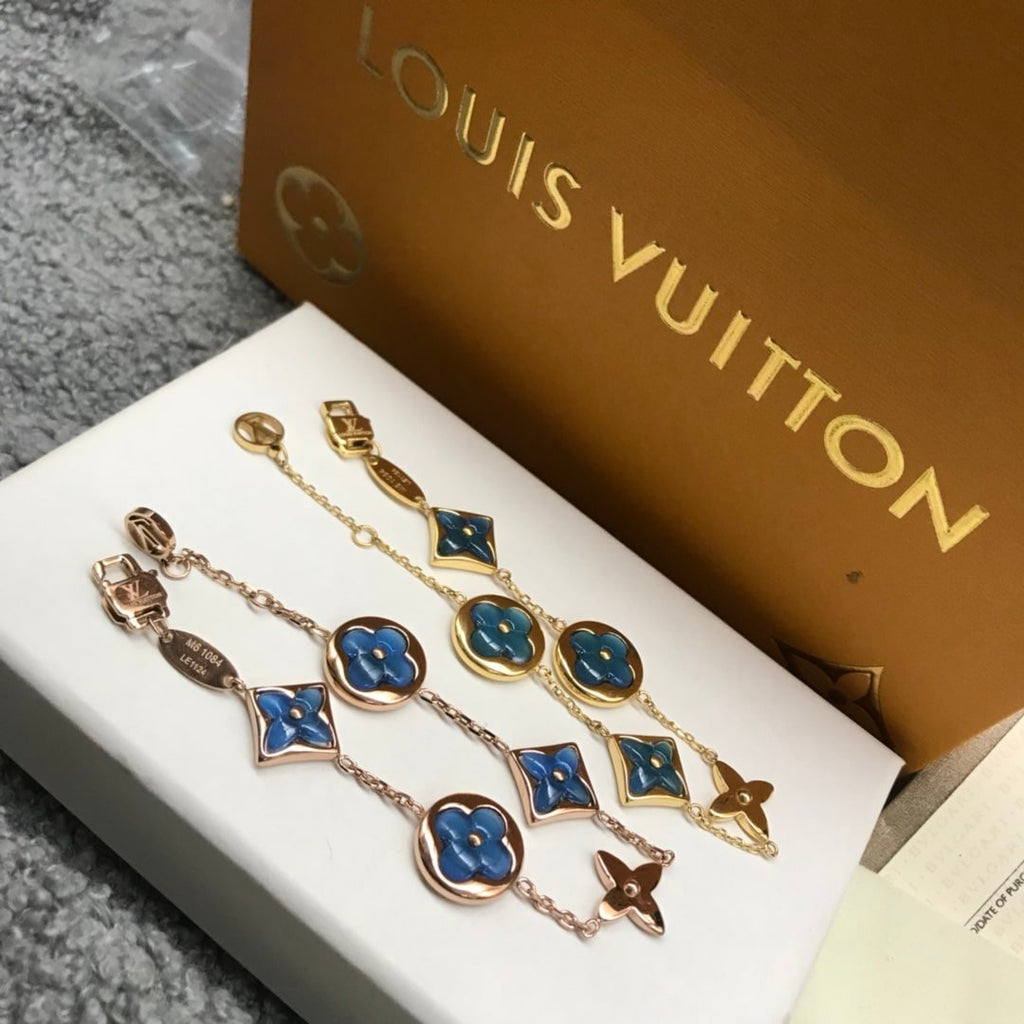 Louis Vuitton Blue Charm Gold Bracelet