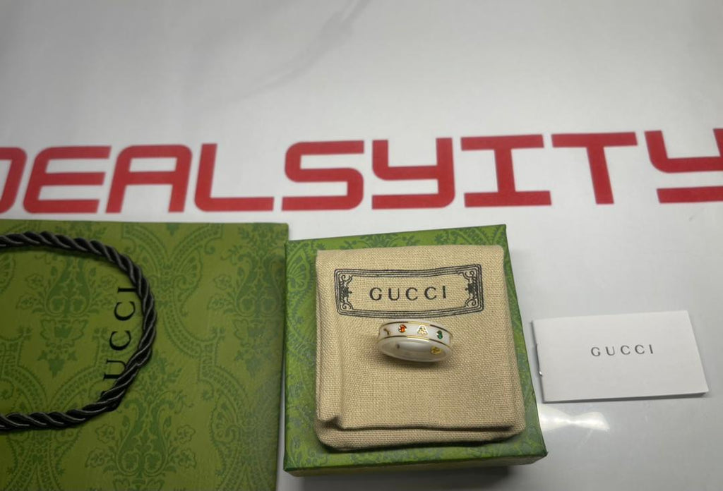 Gucci Icon Ring With Gemstones White