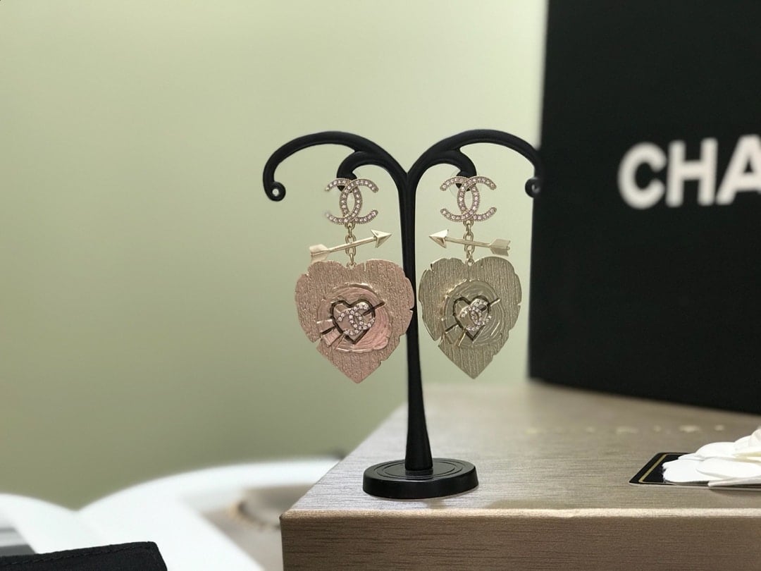 Chanel Heart Earrings