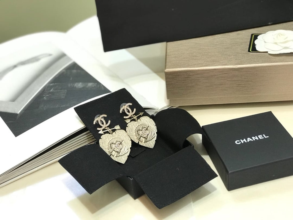 Chanel Heart Earrings