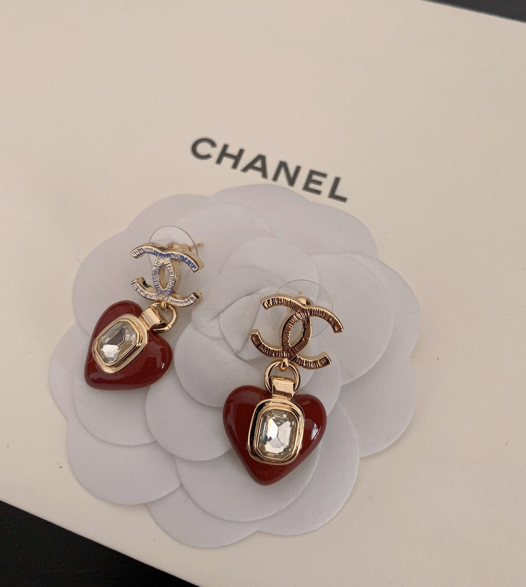 Chanel Heart Earrings