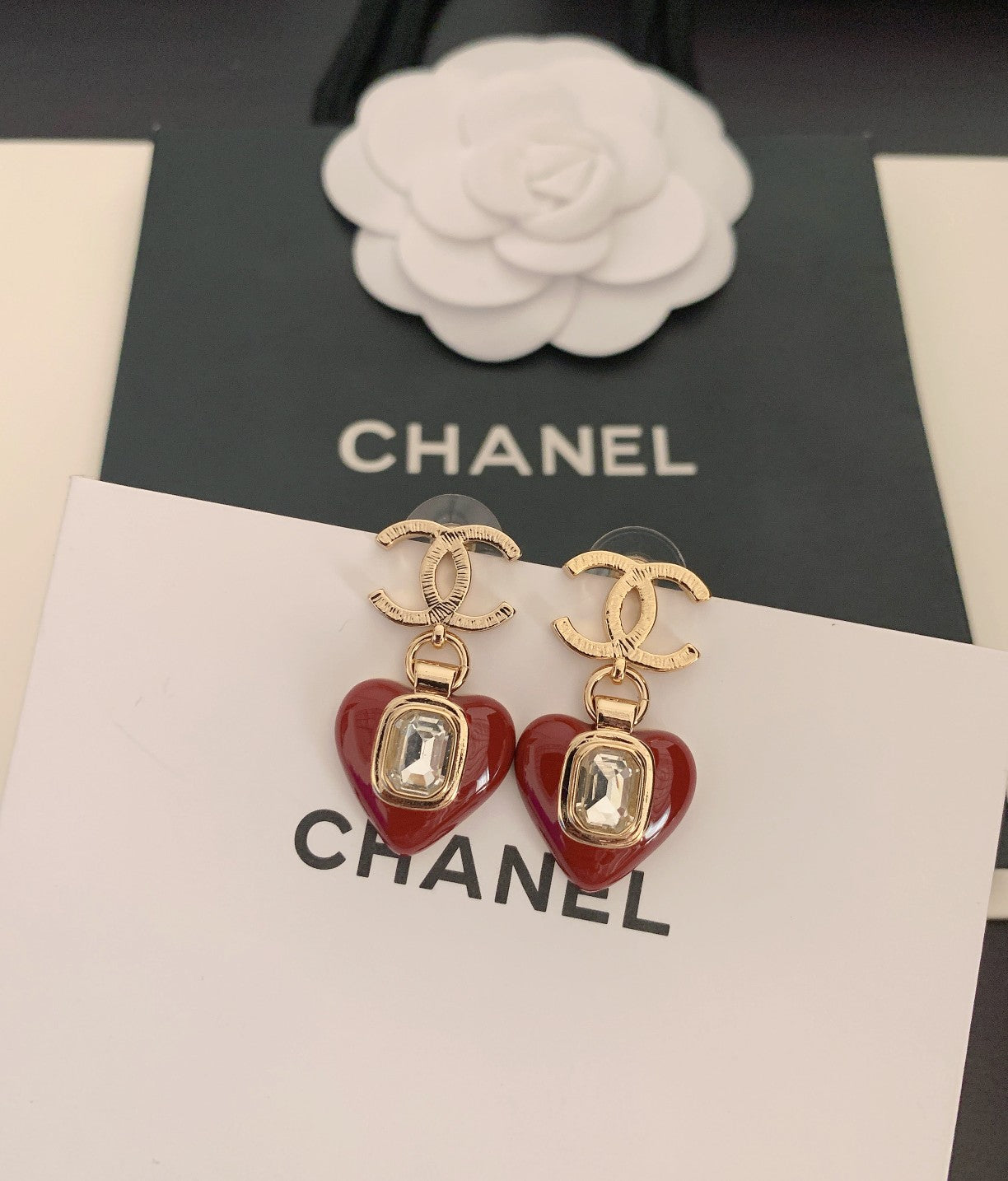 Chanel Heart Earrings