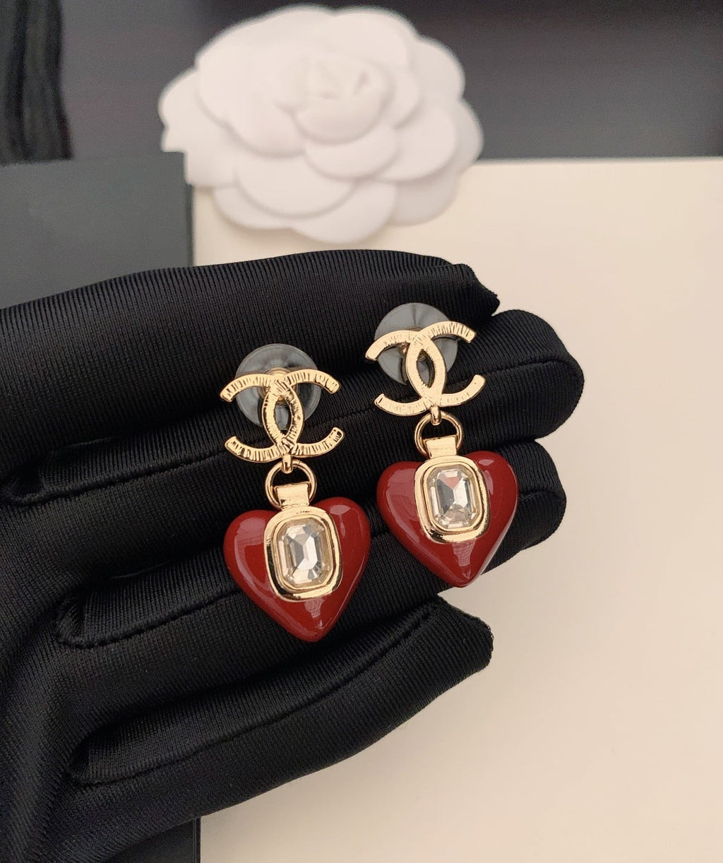 Chanel Heart Earrings