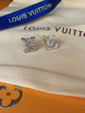 Louis Vuitton Logo Dinamond Earrings