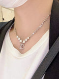 Chanel Cc Silver Necklace