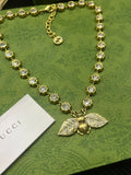 Gucci Bee Necklace With Crystals In Gold ‎629989 J1D50 8062