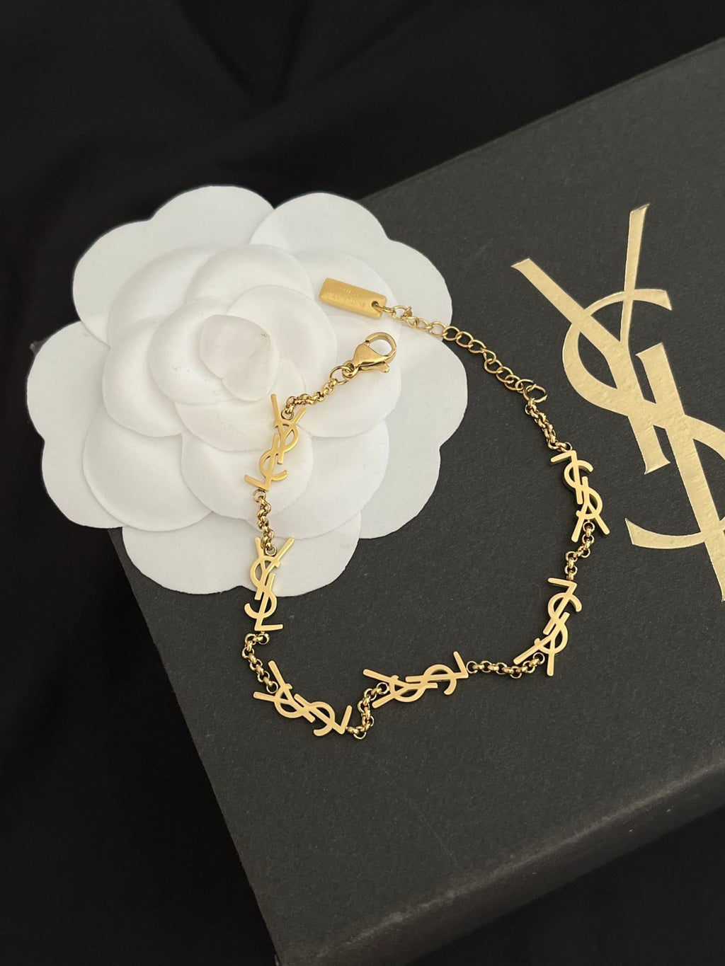 Saint Laurent Cassandre Bracelet Gold Tone