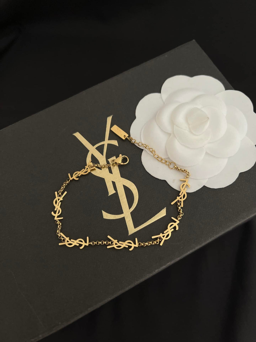 Saint Laurent Cassandre Bracelet Gold Tone