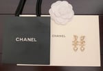 Chanel Cc Gold Earrings